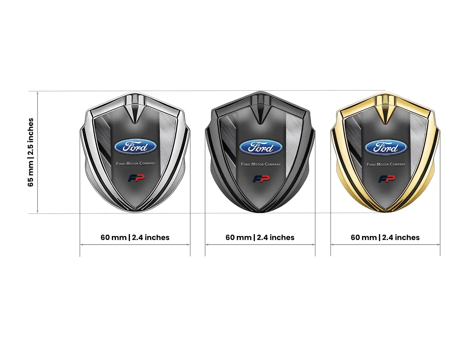 Ford Emblem Silikon Abzeichen Renn Look Glänzend Finish